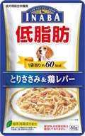 いなば　低脂肪　とりささみ&鶏レバー　80g